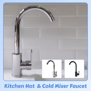 1PC Bathroom Kitchen Sink Faucet Mixer Sprayer Single Handle Water Tap Hot&Cold - Picture 1 of 18