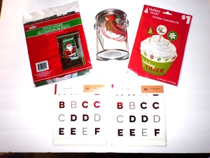 Nuevo 5ct Oferta Papá Noel Cubierta Puerta 30x60" 5 Cupcake Kit 160 Monog/Pegatinas 50 Etiquetas 2t - Imagen 1 de 9