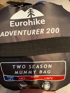 Eurohike Adventurer 200 Mummy Sleeping Bag 2 Season BNWT BLUE Right - Picture 1 of 4