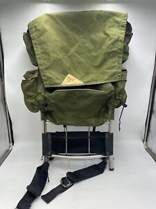 Vintage Kelty XL Hiking Backpack Aluminum External Frame Drab Army Green