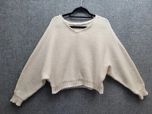 SHEIN Sweater Girls Juniors Size S White Long Sleeve Pullover Cropped - Picture 1 of 9