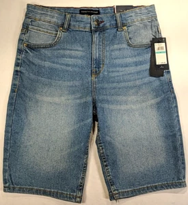 TOMMY HILFIGER Boy's Jean Shorts size 16R Med Wash Adj Waist Stretch Fabric NWT - Picture 1 of 20