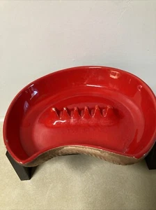 Vintage Groovy Treasure Craft Red Ashtray  USA #7009 - Picture 1 of 9