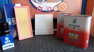 KIT TAGLIANDO 3 FILTRI UFI LANCIA Y 1.2 BENZINA 4LT OLIO SELENIA 20K + 4 CANDELE - Foto 1 di 1