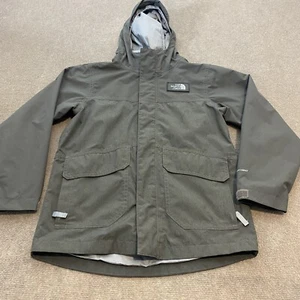 Boys THE NORTH FACE Dryvent Jacket Rain Coat Wind Breaker Gray Medium 10/12 - Picture 1 of 12