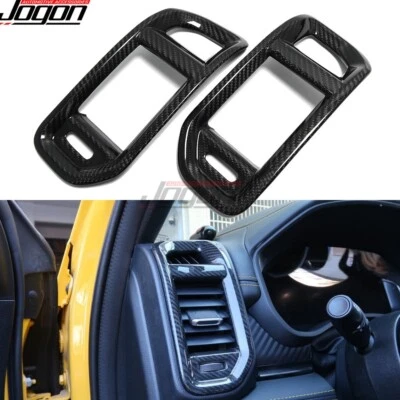 Cubierta de admisión de ventilación de aire de tablero de carbono 2 piezas para Dodge RAM 1500 TRX Rebel 2019 2020-24 Foto 1 de 4