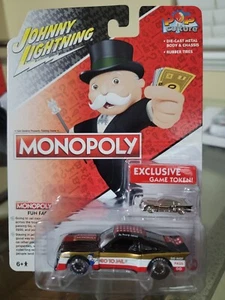 Johnny Lightning Monopoly 1975 Ford Mustang Cobra Racer + Game Token Pop Culture - Picture 1 of 2