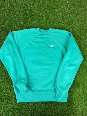 Moletom Wrangler Bird Teal Vintage Anos 80 Feminino Tamanho Grande Fabricado nos EUA - Imagem 1 de 4