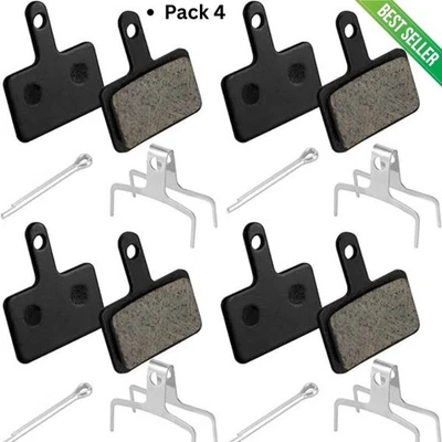 4 Pares Pastillas Freno Bicicleta, Resina Semimetálica Bicicleta Pastillas Freno Disco Repuesto... Foto 1 de 4
