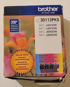 Brother LC30113PK  Color Ink Cartridge 3-Pack Standard Yield- Open Box-Exp 3/28 - Picture 1 of 4