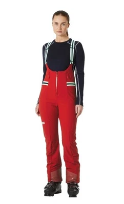 女式 Avanti 软壳滑雪围兜裤,红色,小号 — 第 1/3 张图片