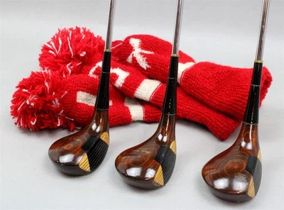 Juego de maderas vintage Wilson Andy Bean clásico 1/3/5 eje de acero empuñaduras originales Foto 1 de 4