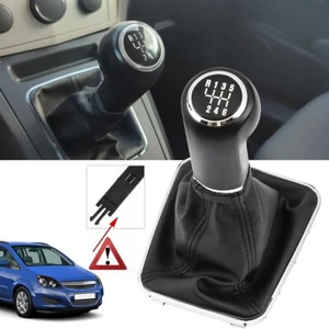 Per Opel Zafira B A05 2005 - 2015 Pomello Del Cambio Leva 6 Marce Cuffia Nero IT - Picture 1 of 9