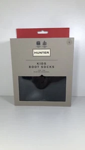 Hunter Kids Boot Socks - BLACK - Size L - Picture 1 of 6
