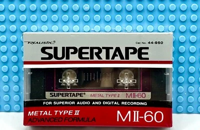 REALISTIC  SUPERTAPE  M  II-60 1988  BLANK CASSETTE TAPE  (1)  44-950 (SEALED) - Image 1 of 3