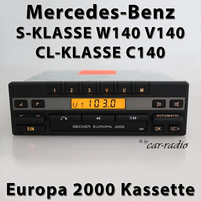 Becker Europa 2000 BE1100 Kassettenradio Mercedes W140 S-Klasse C140 CL-Klasse - Bild 1 von 4