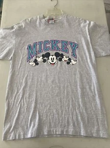 Vintage Single Stitch Disney “Mickey” Striped T-Shirt Size L/XL Made In USA - Picture 1 of 18