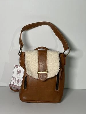 Summer & Rose Brown Vegan Leather Crossbody Shoulder Backpack 3 Way Bag Purse - Image 1 of 4