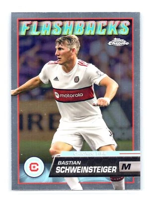 2023 Topps Chrome MLS #155 Bastian Schweinsteiger Flashbacks Chicago Fire - Image 1 of 2