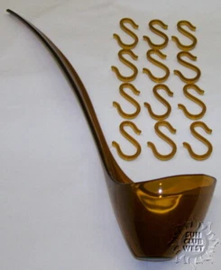 AMBER Plastic PunchBowl Punch Bowl Ladle SET with 12 Punch Cup Hooks Hangers - Picture 1 of 4