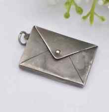 Antique Edwardian Sterling Silver Stamp Case Pendant by William Manton 1915