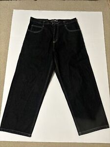 South Pole Baggy Black Jeans Men's Size 36x28 RN82628 Wide Leg Y2K Skater Grunge