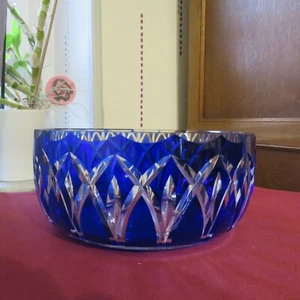 coupe saladier centre de table en cristal de saint louis en couleur Ø 19,7 cm - Bild 1 von 9