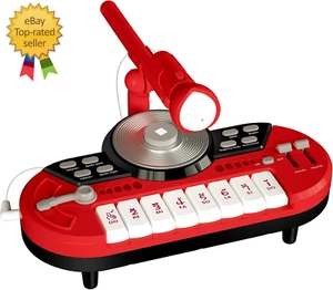 Girls DJ Mixer Piano Toys - Piano for Baby 1 2 3 Years Old 8 Keys Keyboard Learn - Picture 1 of 12