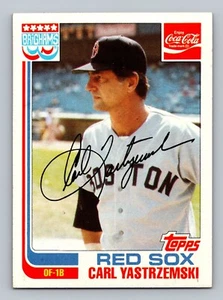 CARL YASTRZEMSKI 1982 COCA COLA BRIGHAM'S RED SOX - Foto 1 di 2