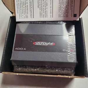 SOUNDIGITAL 400.4 EVO 6 NEWEST MODEL MOTORCYCLE COMPACT 4-CHANNL AMPLIFIER - Picture 1 of 6