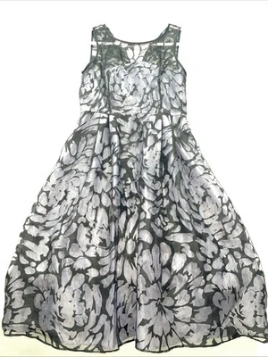 Julian Taylor Black Sheer Dress  Womens 6 M Black Whimsigoth Goth Dressy Party - Image 1 of 4