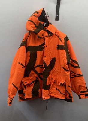 HFC Equipment Men's Orange Blaze Branch Camo Hooded Insulated Hunting Jacket 2XL - Image 1 of 3
