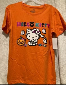 Hello Kitty Halloween T-shirt Girls Size L (10/12) - Picture 1 of 5