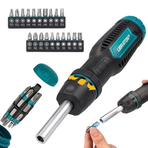 Ratcheting Screwdriver Set, Multi-bit Screwdriver Tool, 33-in-1 Magnetic Ratc... - Picture 1 of 8