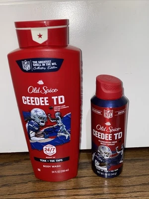 Old Spice “Ceedee TD” Body Wash And Spray Combo Ceedee Lamb / Dallas Cowboys - Image 1 of 3