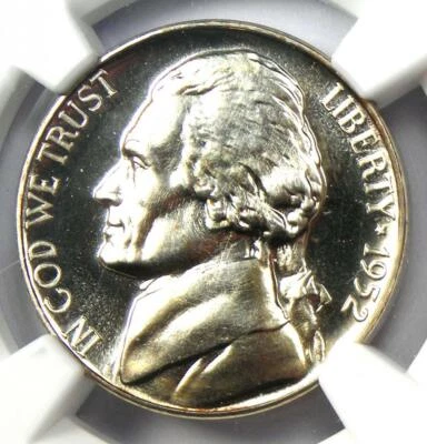 1952 Proof Jefferson Nickel 5C Coin - Certified NGC PR69 - $375 Value! - Image 1 of 4