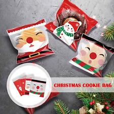 100 Stück Weihnachtsselbstklebende Beutel Kekse Süßigkeiten Geschenkverpackungs/
