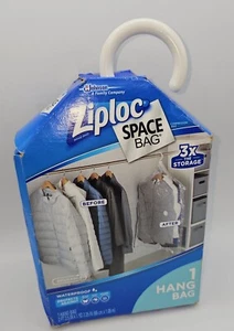 Ziploc Space Saver 1 Hanger Bag 2’ 3.5” x 1 Yrd 7.25” New Old Stock 2016 - Picture 1 of 7