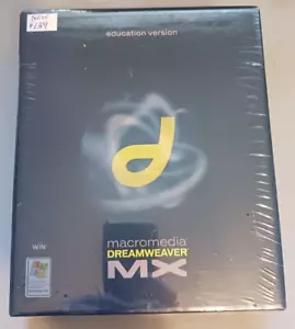 Macromedia DREAMWEAVER MX Software Windows XP Education Version Sealed - Picture 1 of 2