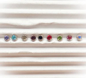 Body Jewelry Replacement Parts - 10pk Steel Internally Threaded 16g CZ Gems - Picture 1 of 15
