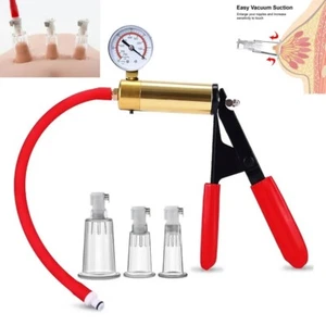 Nipple Enlargement Pump Kit Vacuum Suction Cylinders Enlarger Enhancer System - Picture 1 of 22