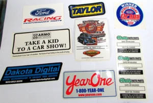 LOT 8 Automotive Auto Advertising Logo Stickers Performance Racing NHRA Drags - Picture 1 of 5