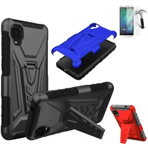 Phone Case for Alcatel TCL A3 (A509DL)/ A30 Dual-Layered Build-in Kickstand Case - Picture 1 of 11