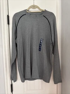 Stafford Shirt Adult Large Gray Super Soft Long Sleeve Crewneck Pullover Mens - Picture 1 of 2