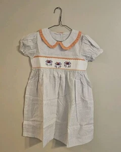 NWT Stitchy Fish Spooky Spider Smocked Dress Girl's Size 8 - Picture 1 of 3