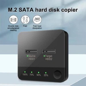 2 Bay M.2 SATA Clone Docking Station,SSD Duplicator Support Disk Copy N❁UK - Afbeelding 1 van 13
