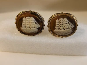 Vintage Dante Ship Cufflink - Picture 1 of 5