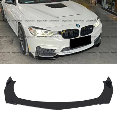 For BMW 525i 530i 540i Series Front Bumper Lip Spoiler Splitter Glossy Black Foto 1 de 4
