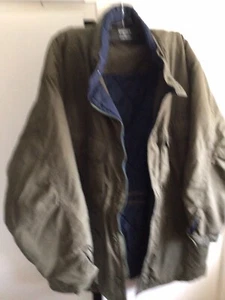 BHS Men Padded Winter Coat Jacket Outdoor Casual Winter Green Large 41-43" Chest - Picture 1 of 3