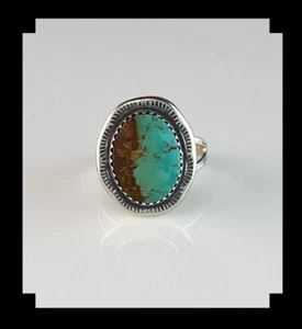 Handcrafted Sterling and Pilot Mountain Ring Size 7 3/4 - Picture 1 of 6
